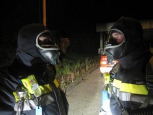Atemschutzübung im Tunnel